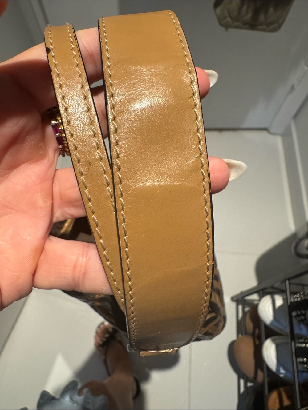 Tan and Black Bucket Bag - Picture 5 of 6